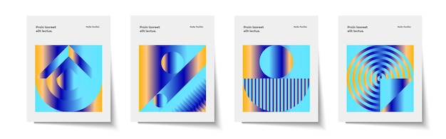 Abstract geometry design cover design set