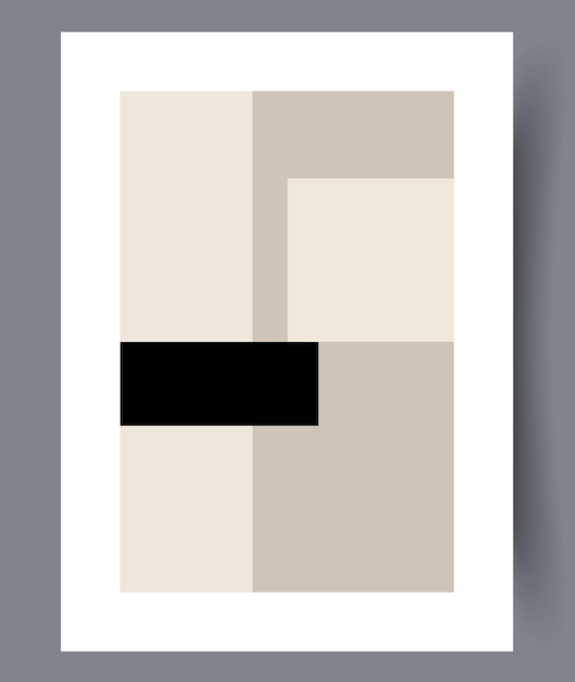 Abstract geometry rectangular figures wall art print