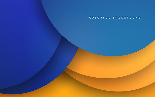 Abstract geomterict blue and yellow background vector