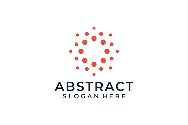 Abstract gestippeld idee logo-ontwerp