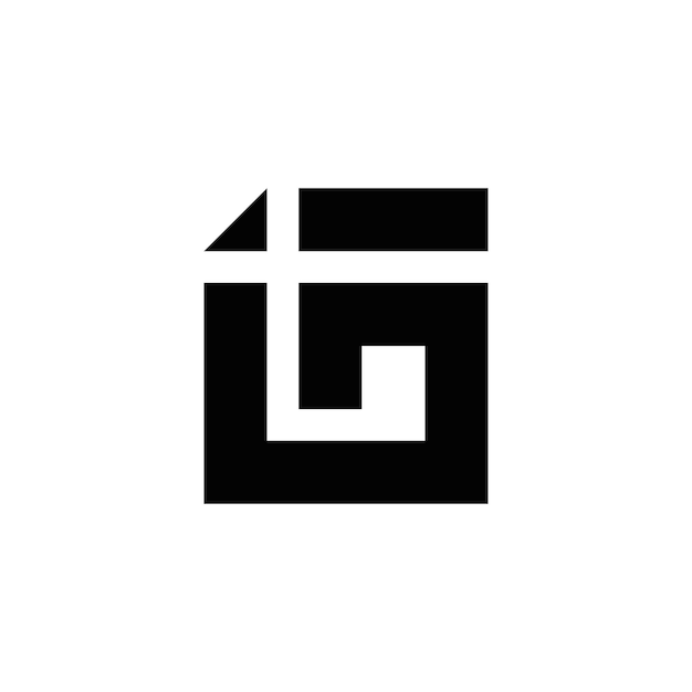 Abstract gi gfi initialen monogram logo ontwerp, pictogram voor zaken, sjabloon, eenvoudig, elegant