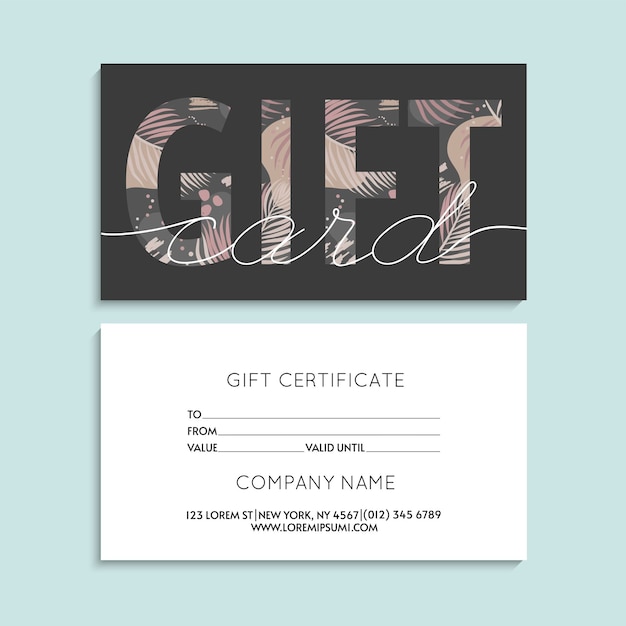 Abstract gift card