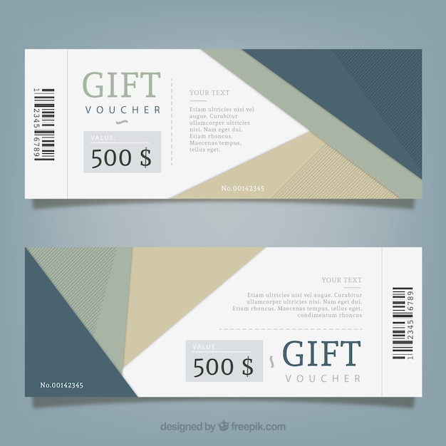 Vector abstract gift coupon