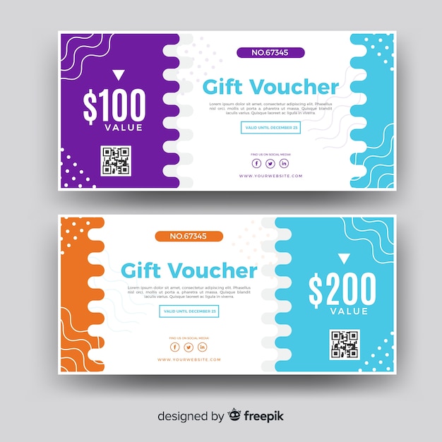 Abstract gift voucher