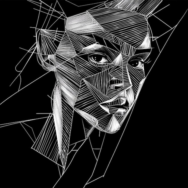 abstract girl t shirt design