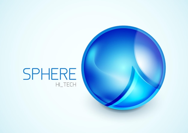 Abstract glass hitech sphere concept