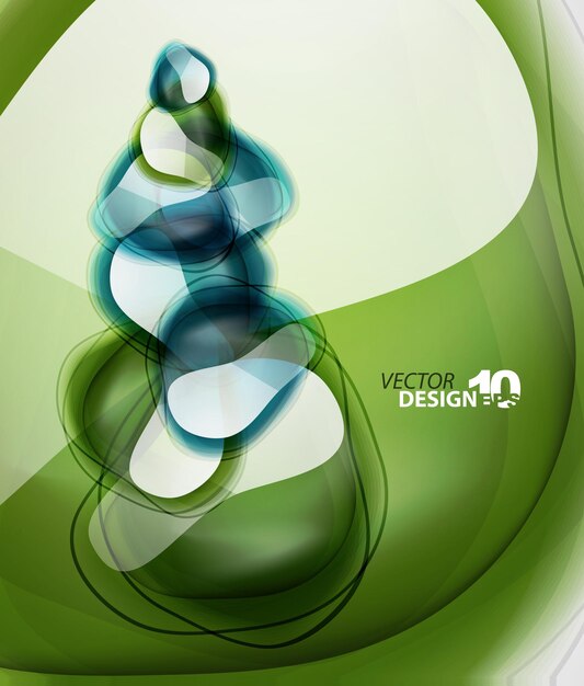 Abstract glass shapes background