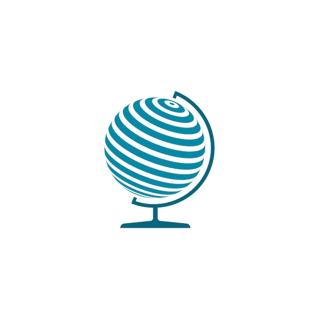 Vector abstract globe logo vector icon