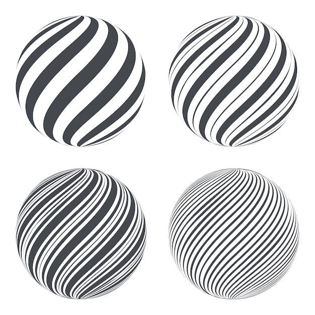 Vector abstract globe shape with swirl line for graphics design vector illustration