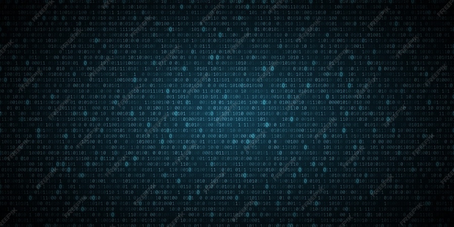 Premium Vector | Abstract glowing blue binary programming code ...