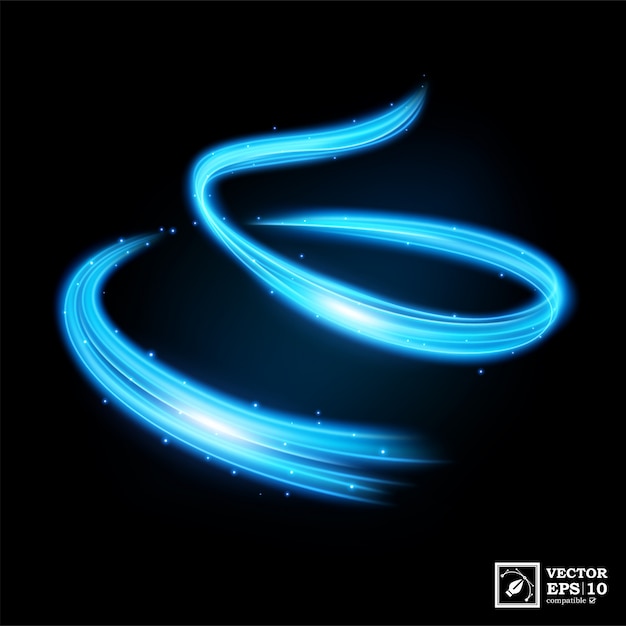 Vector abstract glowing lines background