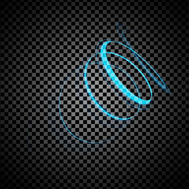 Abstract glowing lines Illustration isolated on transparent background Graphic concept for your design