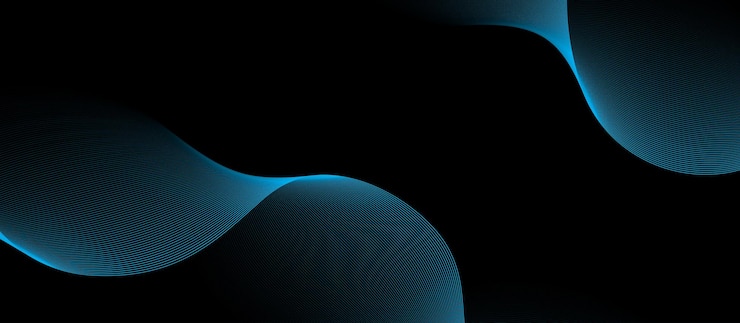 Vector abstract glowing lines pattern on dark background minimalist geometric design