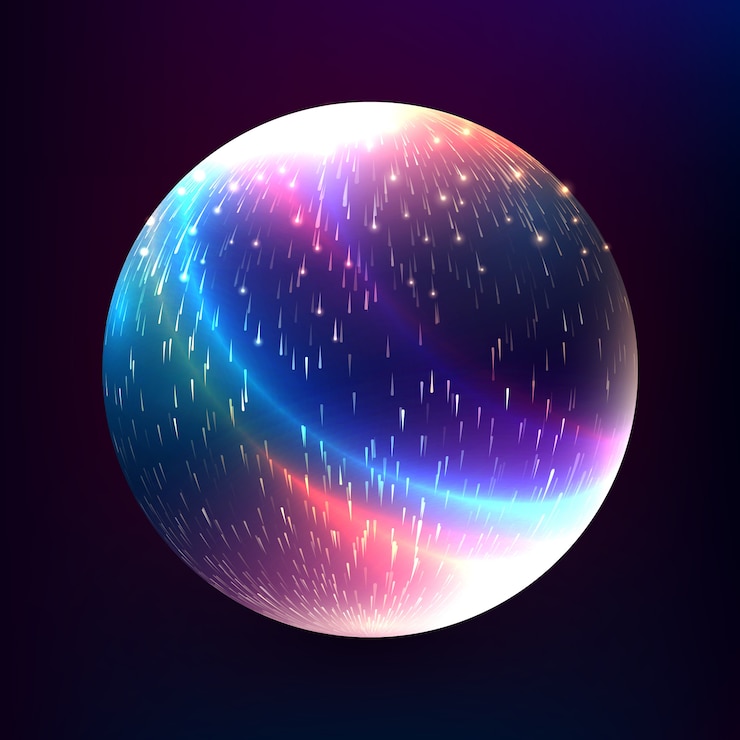 Vector 抽象的な輝く魔法の球