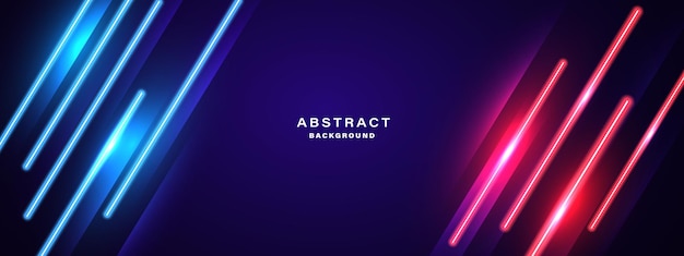 Vector abstract glowing neon lights background