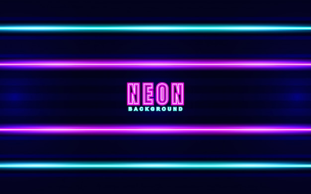 Vector abstract glowing neon