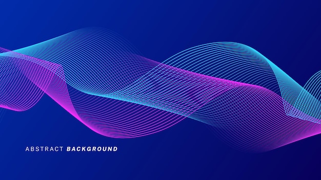 abstract glowing wave lines on dark blue background dynamic wave pattern modern flowing wavy lines futuristic technology concept suit for banner poster cover brochure flyer website