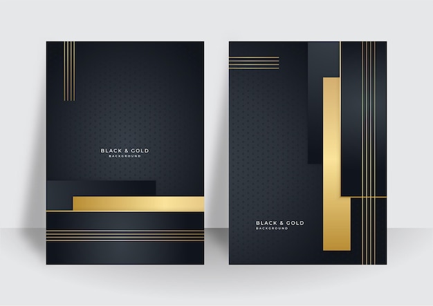Abstract gold black background