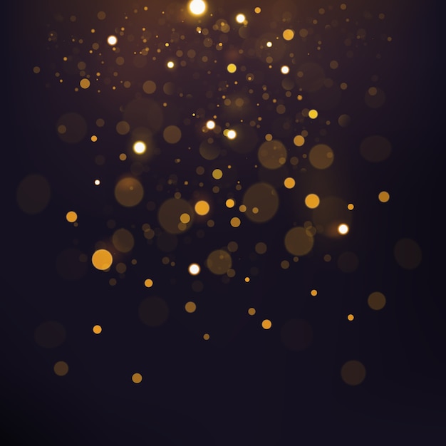 Abstract Gold Bokeh Scattered