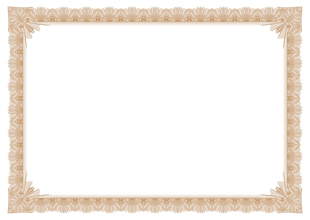 Vector abstract gold border for certificate or picture frame