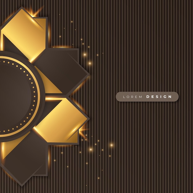 Abstract gold and brown card design