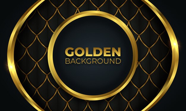 abstract gold circle shape on dark background