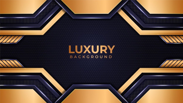 Abstract gold color luxury metallic background design template