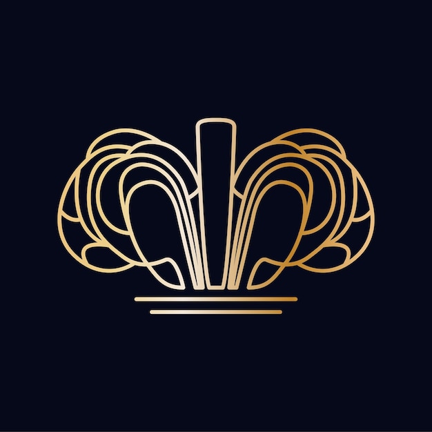 Abstract gold crown vector icon design King crown vector logo element