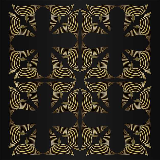 abstract gold geometric ornament design element