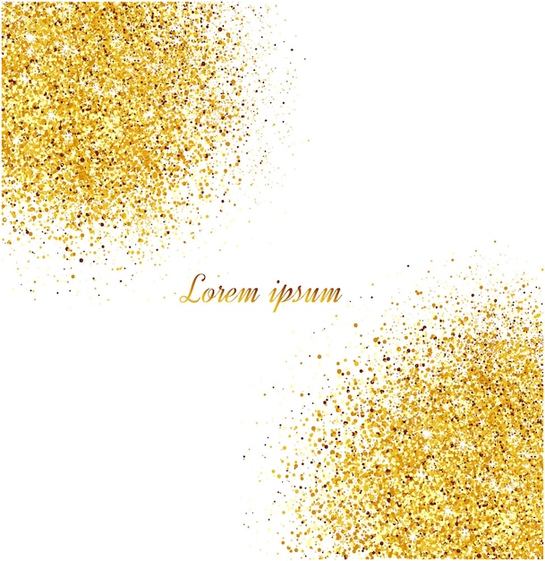 Abstract gold glitter background bright sparkles for card