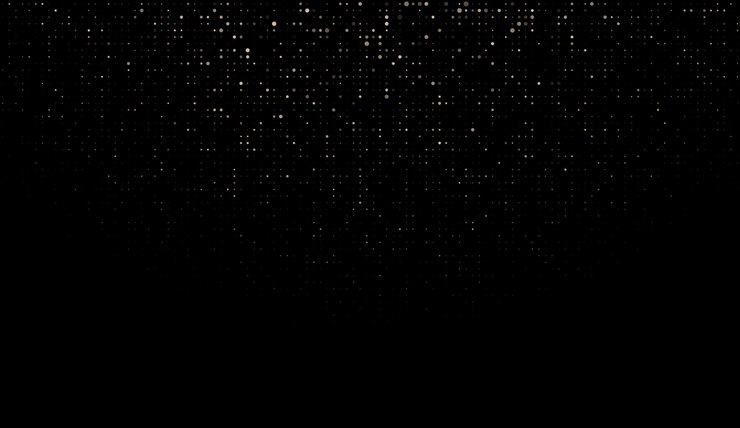 Vector abstract gold glowing halftone dotted background circle halftone dots gold glitter