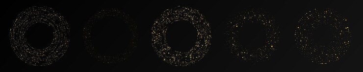 Vector abstract gold glowing halftone dotted background