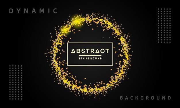 Abstract Gold Glowing particle circle background Abstract background with a combination of blur bokeh effects Eps10 vector illustration