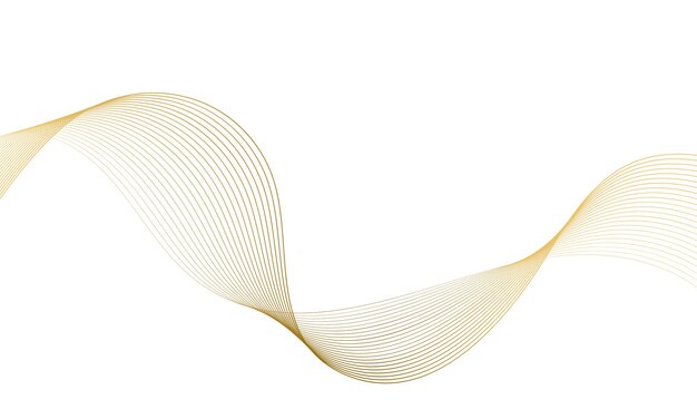 Abstract gold gradient background. wave element for design.