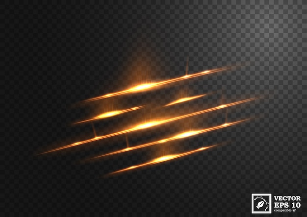 Vector abstract gold line of light