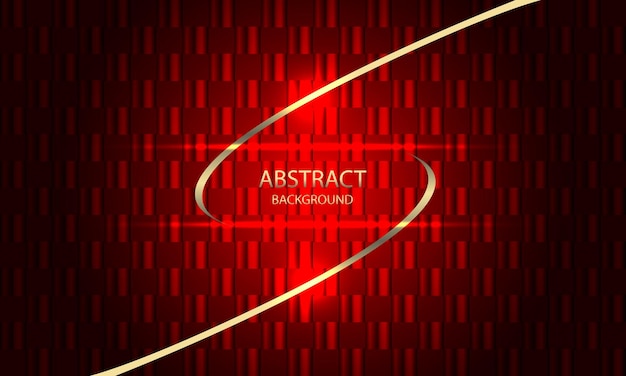 Abstract gold lines wave curve shiny effect red metal texture design modern luxury background vector