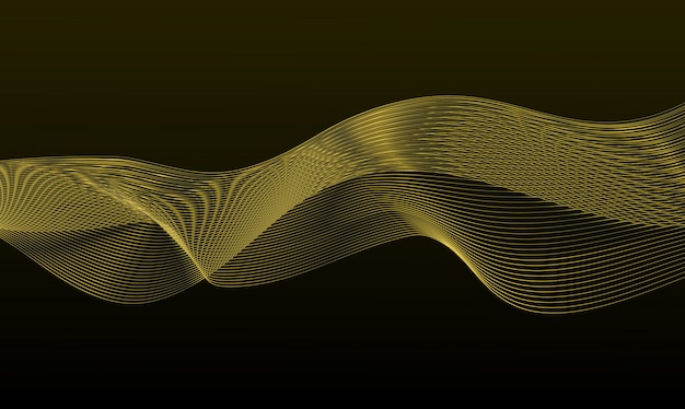 Abstract gold wave background