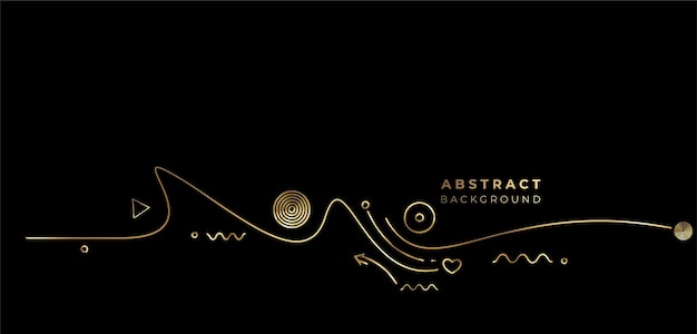 Abstract Gold wave line with space of your text, vector illustration.