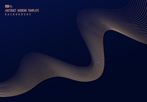 波状の装飾の背景の抽象的な金の波状のデザイン。