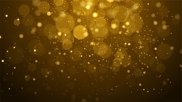 Abstract golden bokeh background