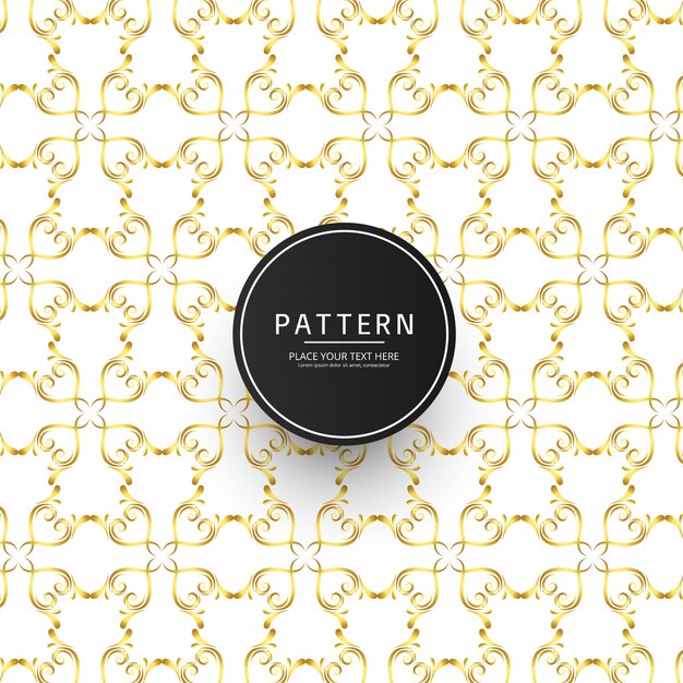 Abstract golden floral pattern background