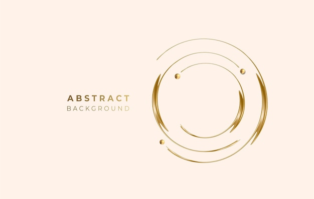 Abstract Golden glowing shiny Circle lines effect vector background. Use for modern design, cover, poster, template, brochure, decorated, flyer, banner.