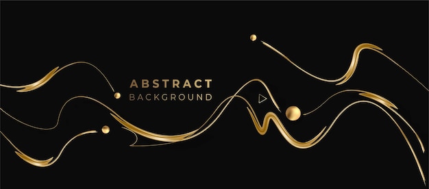 Abstract Golden glowing shiny spiral lines effect vector background. Use for modern design, cover, poster, template, brochure, decorated, flyer, banner.