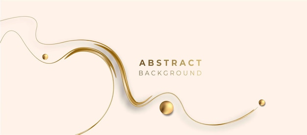 Абстрактная золотая светящаяся блестящая волна линий художественный эффект векторный фон. используйте для современного дизайна, обложки, плаката, шаблона, брошюры, украшенного, флаера, баннера.
