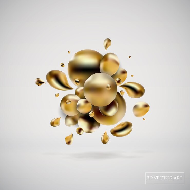 Vector abstract golden liquid fluid background of modern graphic elements. dynamic banner with flowing shapes. template for poster, flyer, presentation, banner. vector illustration