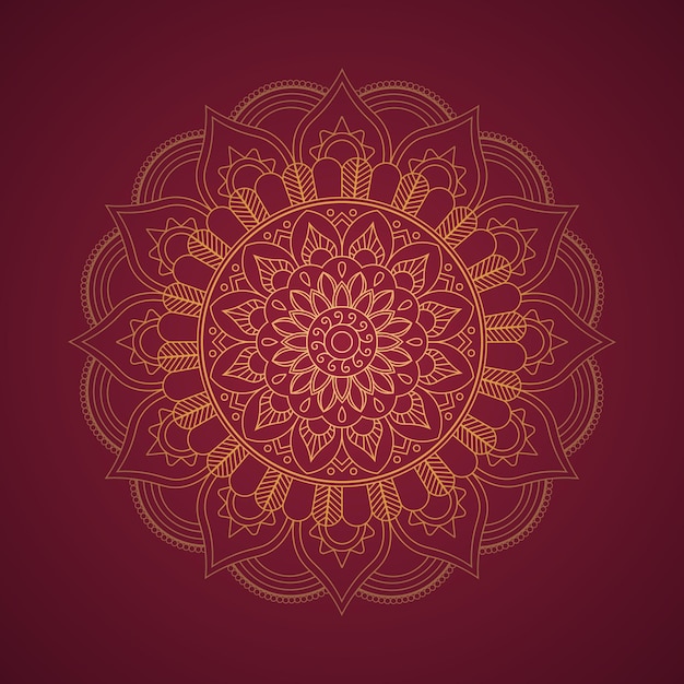 abstract golden mandala background