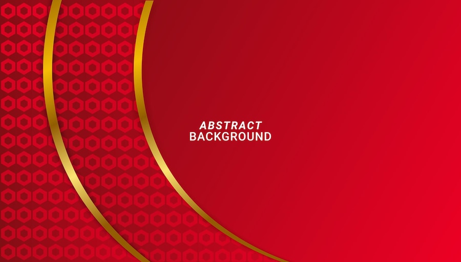 Premium Vector | Abstract golden and red background