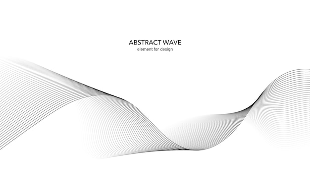 Abstract golfelement voor ontwerp Digitale frequentietrack equalizer Gestileerde lijnkunst achtergrond