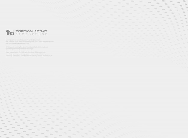 Abstract golvend grijs puntpatroon op witte achtergrond