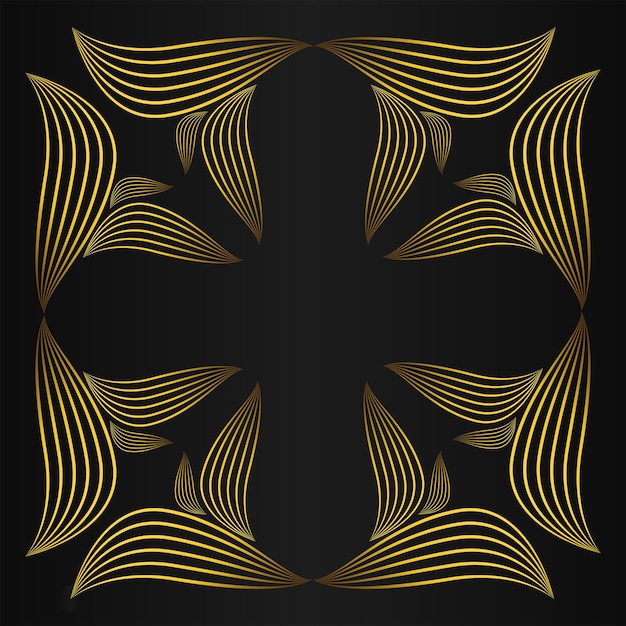 abstract goud geometrisch ornament ontwerp element